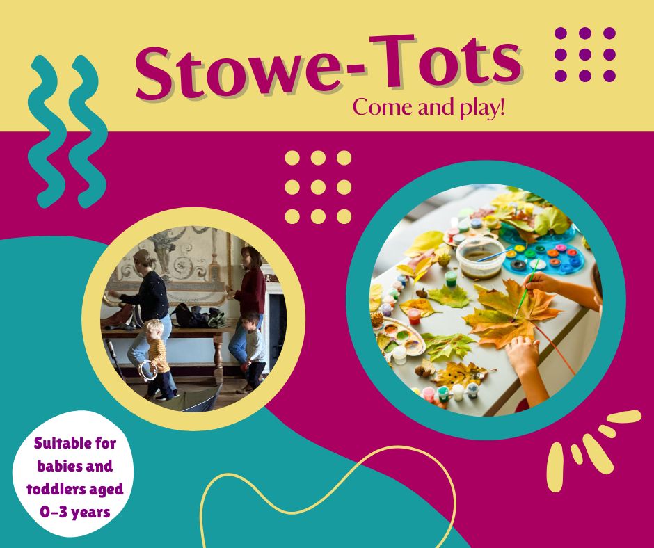Stowe-Tots poster advertising an event for toddlers with an autumn play theme.