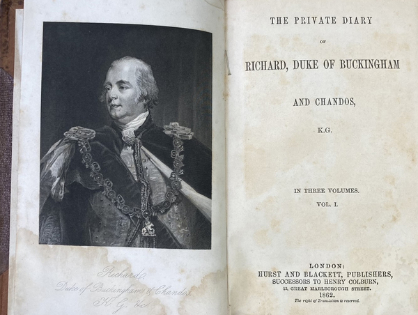 Diaries of Richard, Duke of Buckingham and Chandos