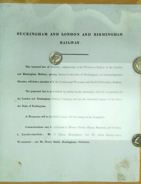 Letter of support for the Railway from Duke of Buckingham