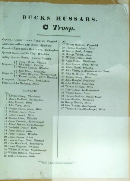 Bucks Hussars C Troop