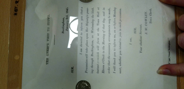 Invitation to attend Queens Procession