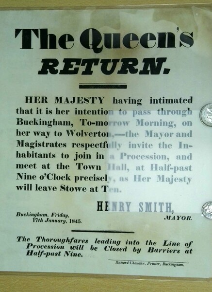 Inviation for local inhabitants to join in a Procession for the Queen.