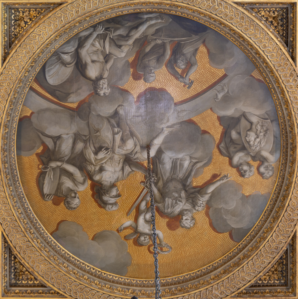 Kent Ceiling Painting, Featuring Viscount Cobham