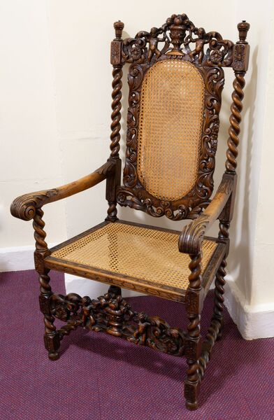 A Pair of Restoration style Armchairs